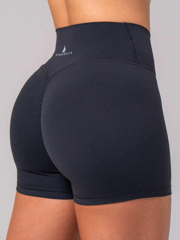 NKD Invisible Scrunch Crossover Shorts - Midnight Black Clothing Ryderwear