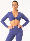 NKD Knot Long Sleeve Top - Indigo Clothing Ryderwear