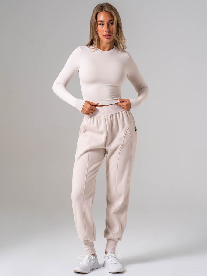 NKD Long Sleeve Top - Oatmeal Clothing Ryderwear