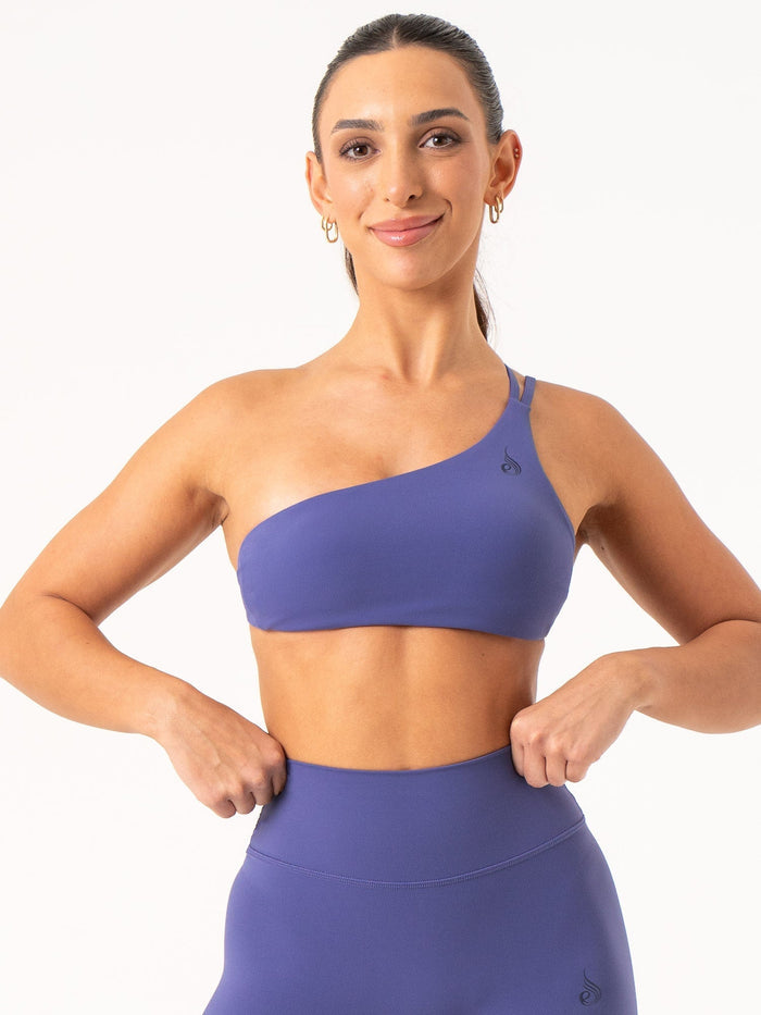 NKD One Shoulder Sports Bra - Indigo Clothing Ryderwear