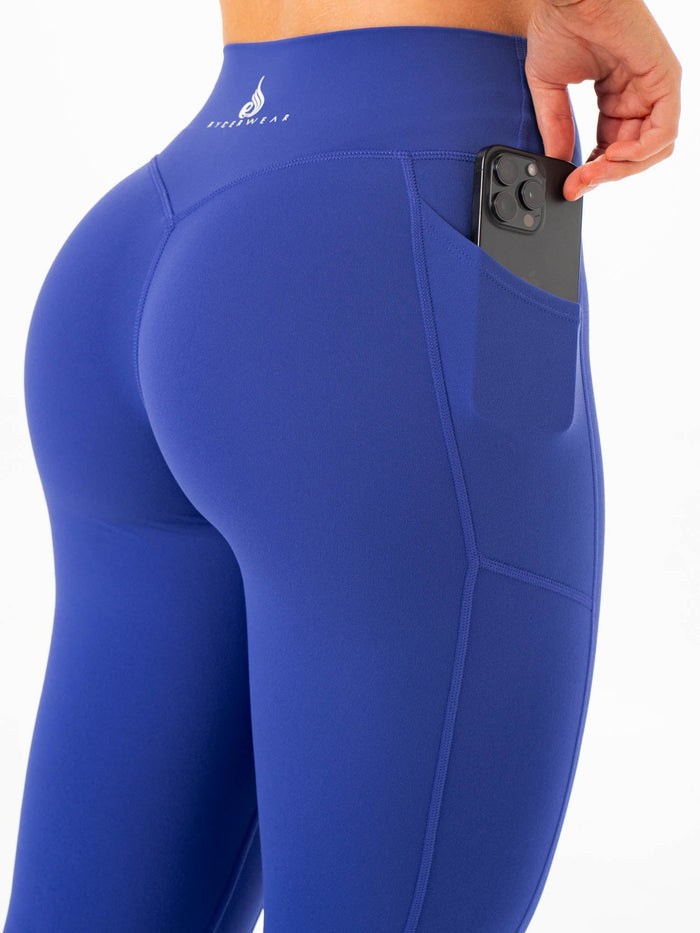 NKD Pocket Leggings - Cobalt Clothing Ryderwear