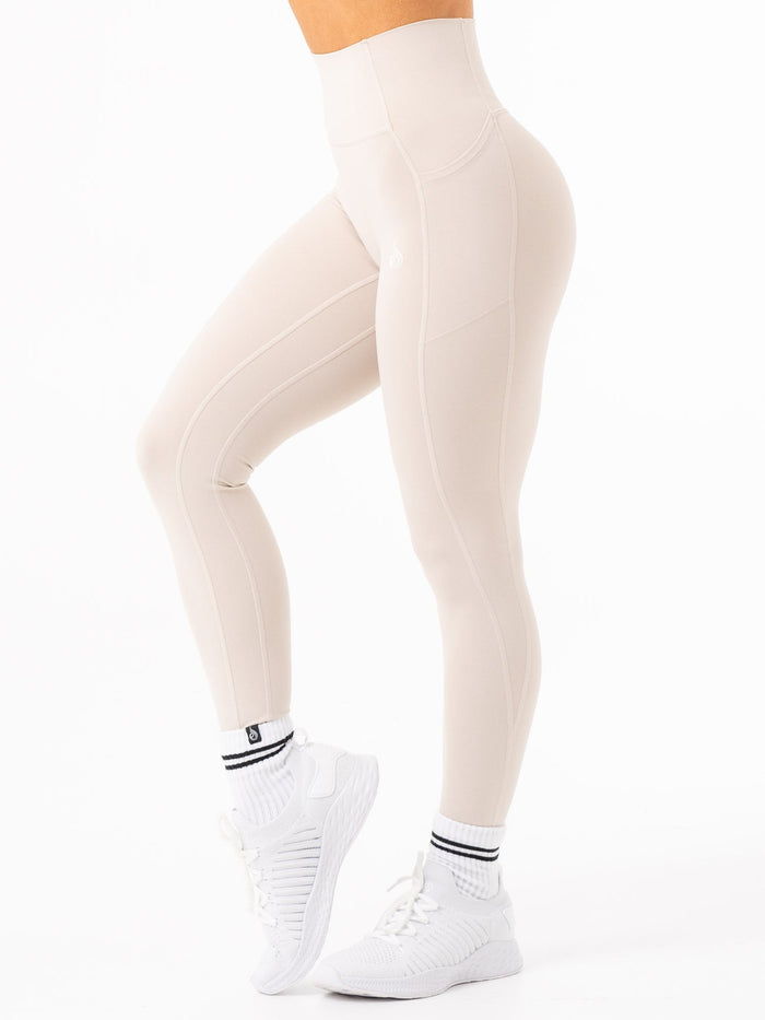 NKD Pocket Leggings - Sand Clothing Ryderwear