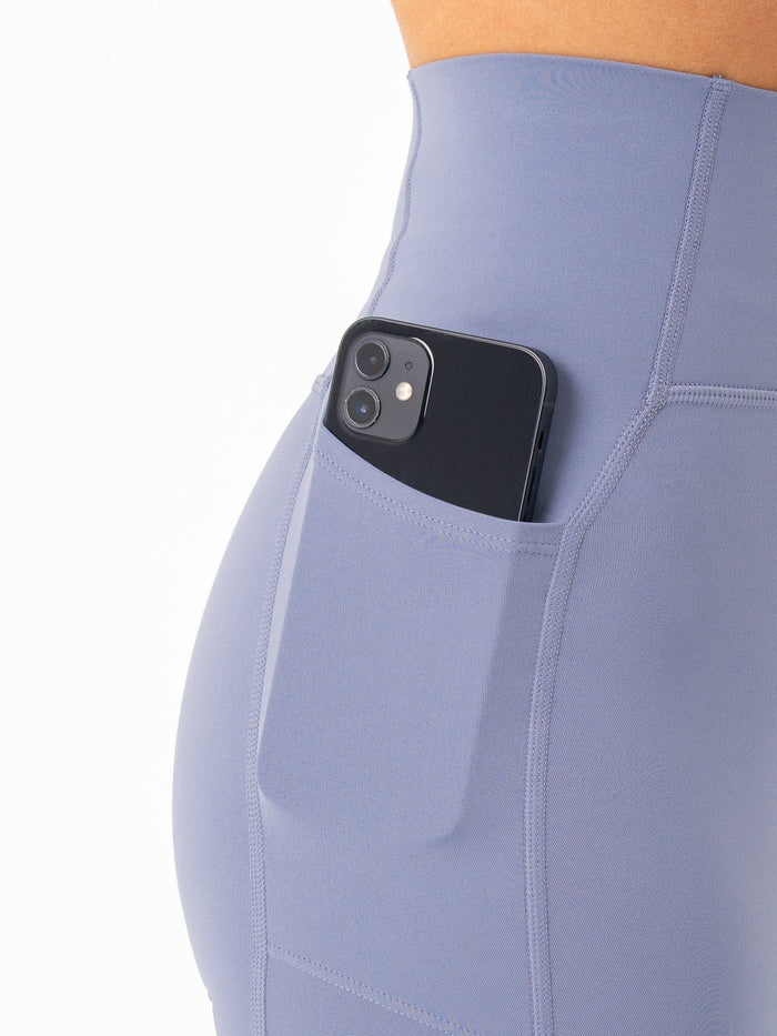 NKD Pocket Leggings - Steel Blue Clothing Ryderwear