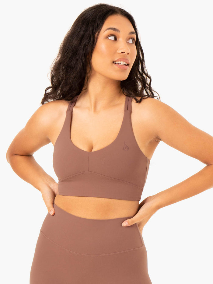 NKD Refine Sports Bra - Mocha Clothing Ryderwear