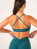 NKD Stonewash Sports Bra - Emerald Stonewash Clothing Ryderwear