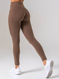 NKD Luxe Leggings - Chocolate Clothing Ryderwear