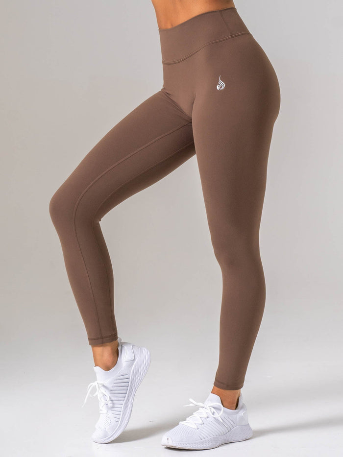 NKD Luxe Leggings - Chocolate Clothing Ryderwear