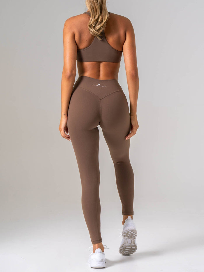 NKD Luxe Leggings - Chocolate Clothing Ryderwear