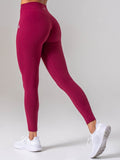 NKD Luxe Leggings - Wine Clothing Ryderwear