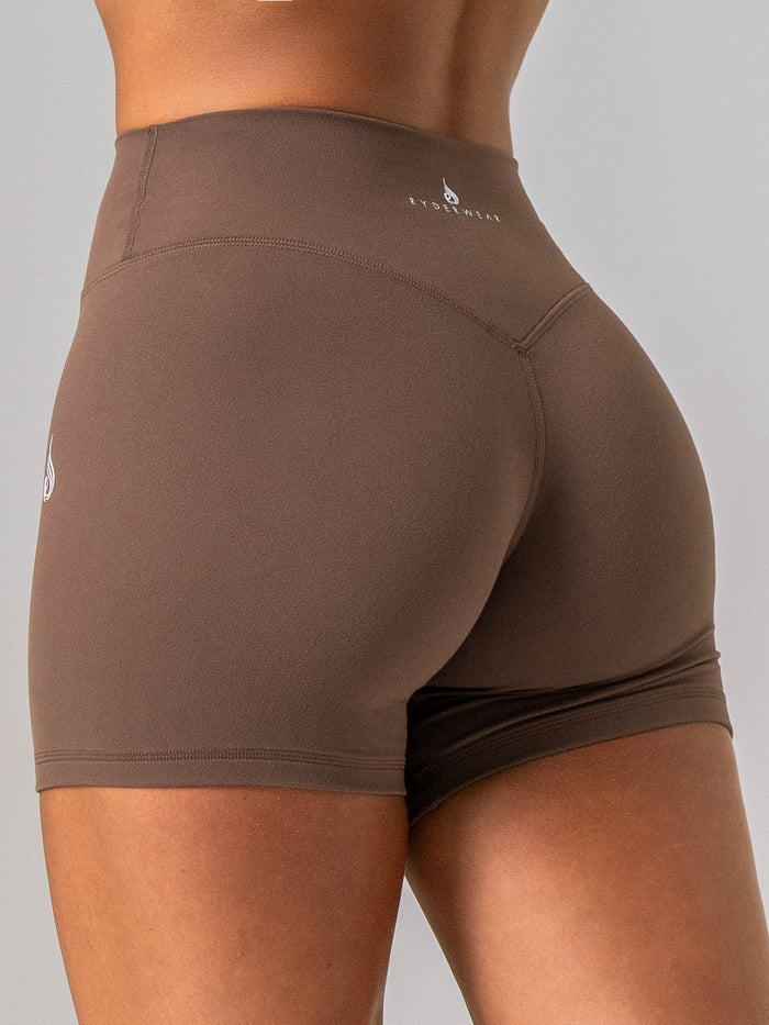 NKD Luxe Shorts - Chocolate Clothing Ryderwear