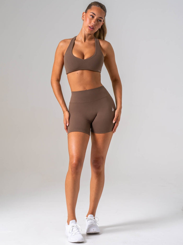 NKD Luxe Shorts - Chocolate Clothing Ryderwear