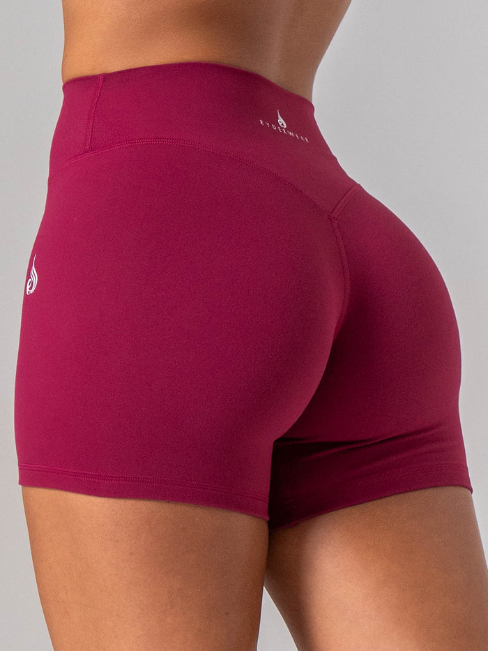 NKD Luxe Shorts - Wine Clothing Ryderwear