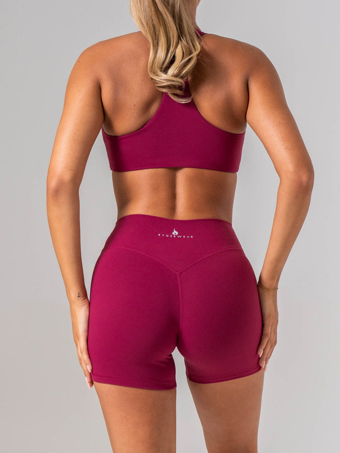 NKD Luxe Shorts - Wine Clothing Ryderwear