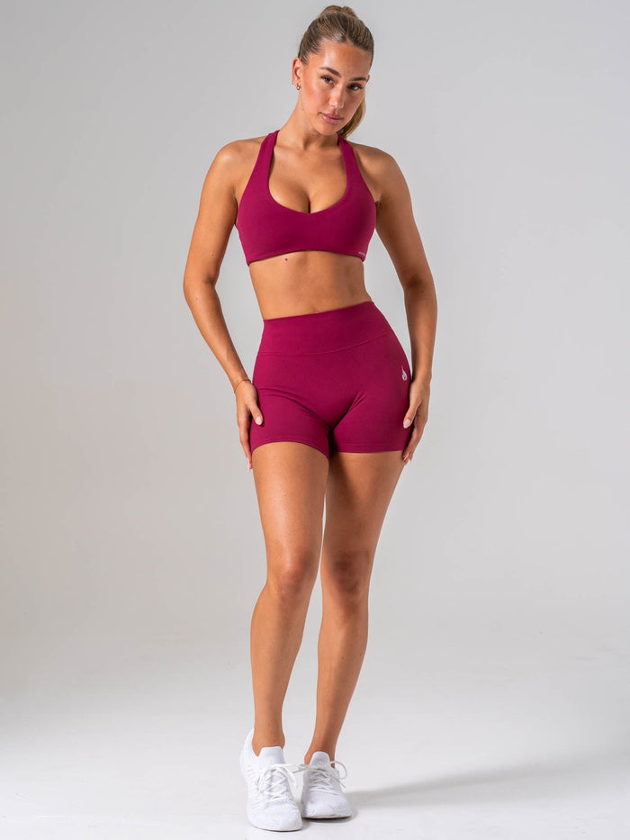 NKD Luxe Shorts - Wine Clothing Ryderwear