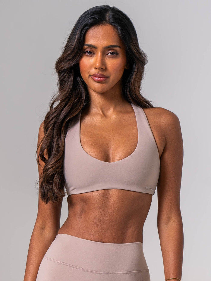 NKD Luxe V Neck Bra - Almond Clothing Ryderwear