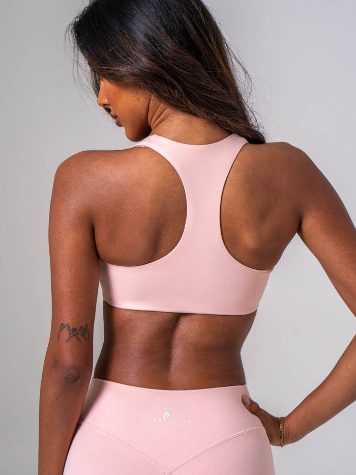 NKD Luxe V Neck Bra - Blush Clothing Ryderwear