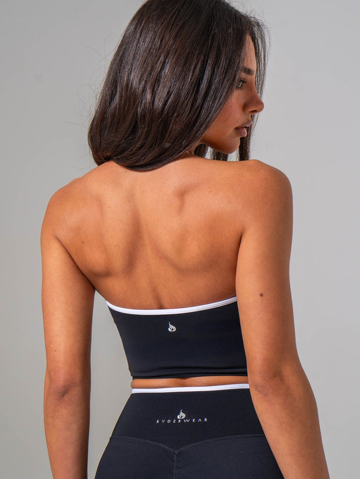 NKD Sweetheart Contrast Tank - Black/white Clothing Ryderwear