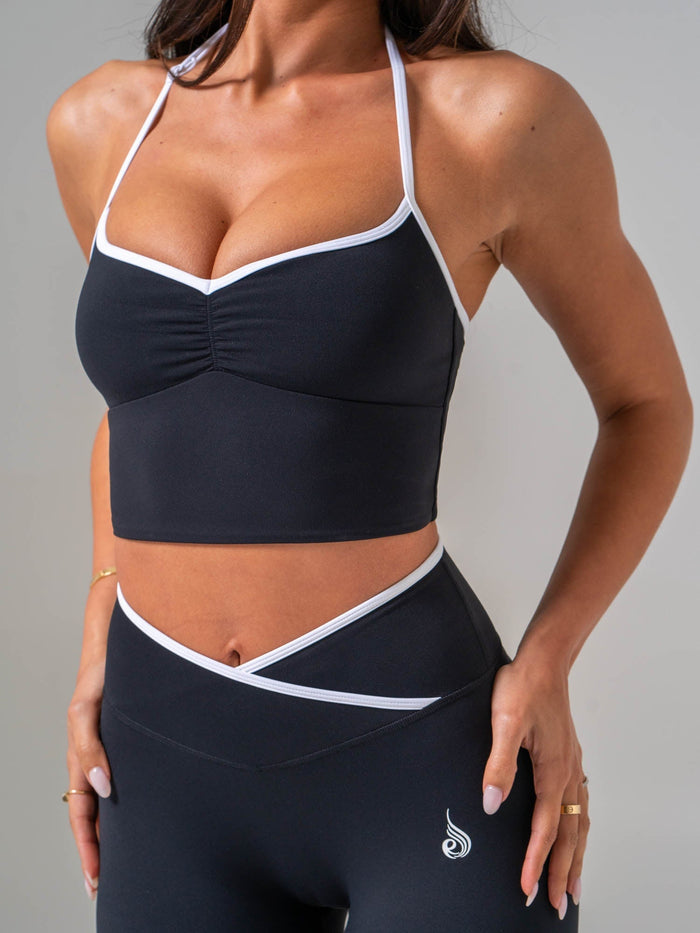 NKD Sweetheart Contrast Tank - Black/white Clothing Ryderwear