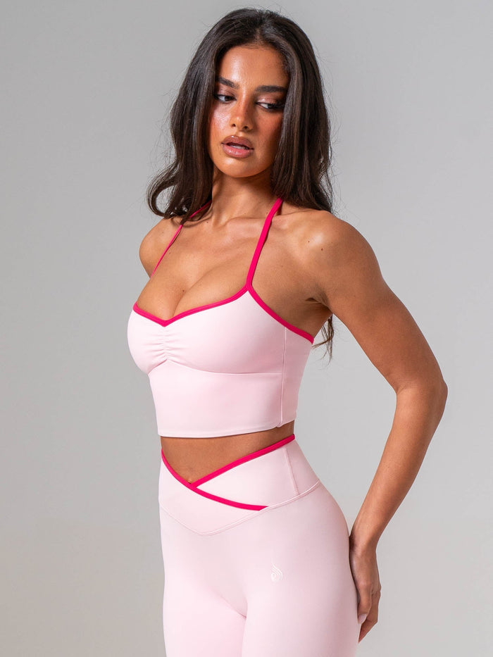 NKD Sweetheart Contrast Tank - Pink On Pink Clothing Ryderwear