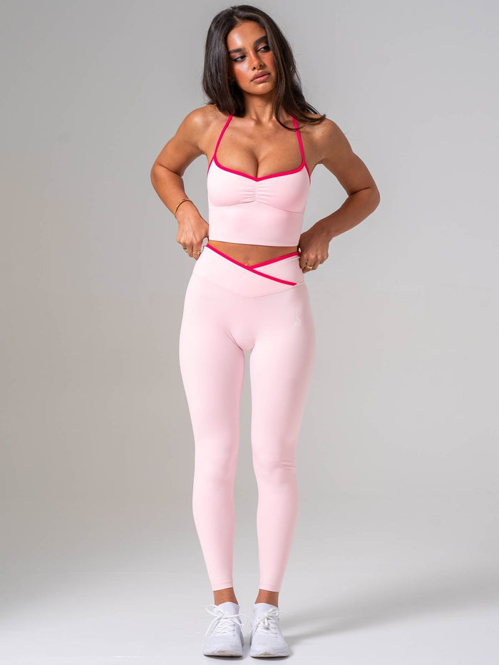 NKD Sweetheart Contrast Tank - Pink On Pink Clothing Ryderwear