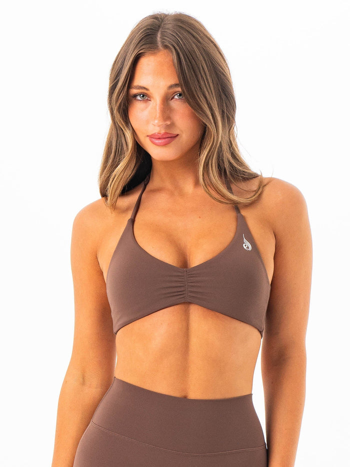 NKD Sweetheart Halter Bra - Chocolate Clothing Ryderwear