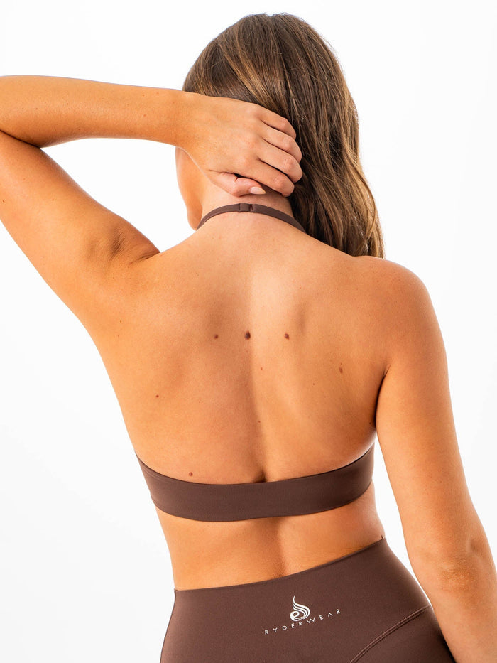 NKD Sweetheart Halter Bra - Chocolate Clothing Ryderwear
