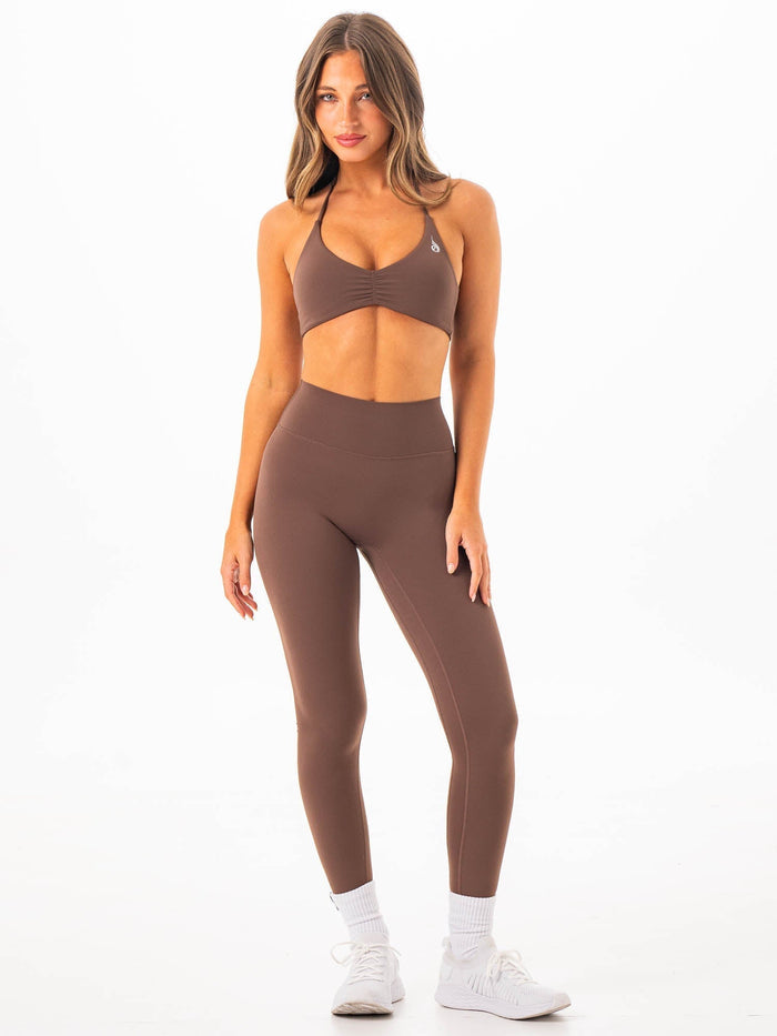 NKD Sweetheart Halter Bra - Chocolate Clothing Ryderwear