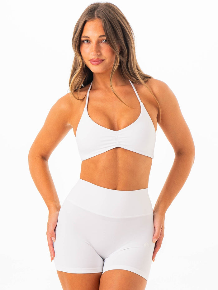 NKD Sweetheart Halter Bra - White Clothing Ryderwear