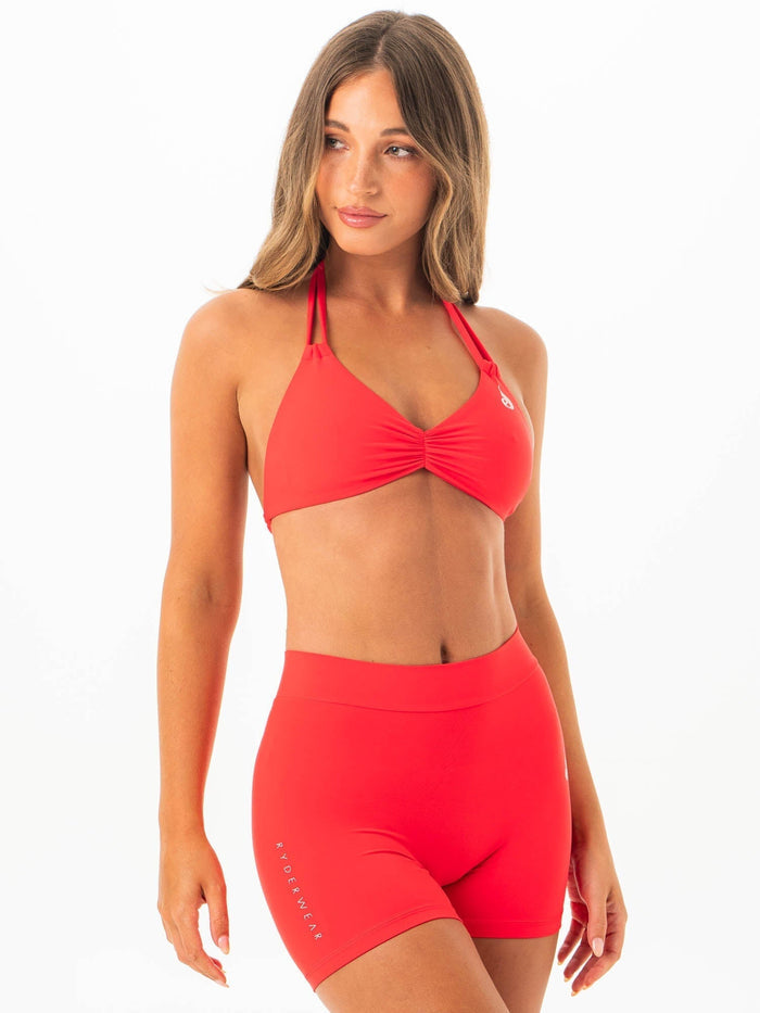 NKD Twin Strap Halter Bra - Watermelon Sugar Clothing Ryderwear
