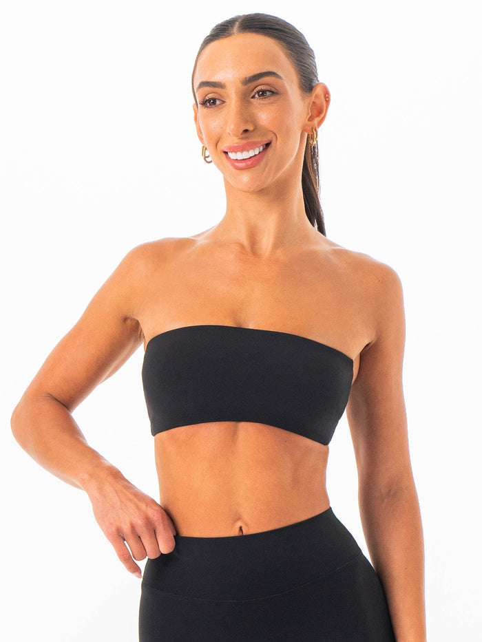 NKD Twist Bandeau - Black Clothing Ryderwear