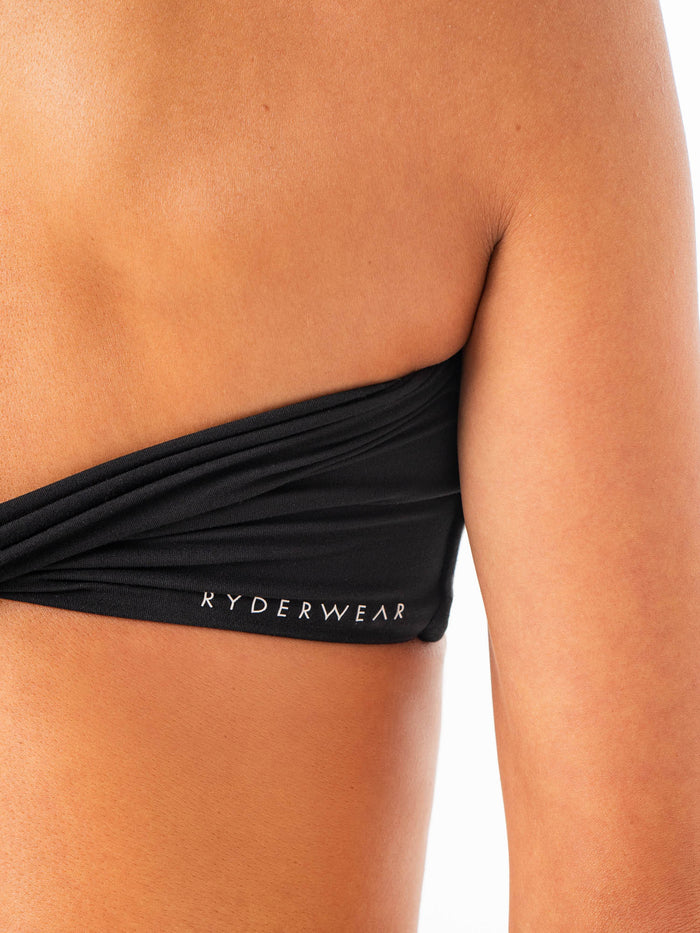 NKD Twist Bandeau - Black Clothing Ryderwear