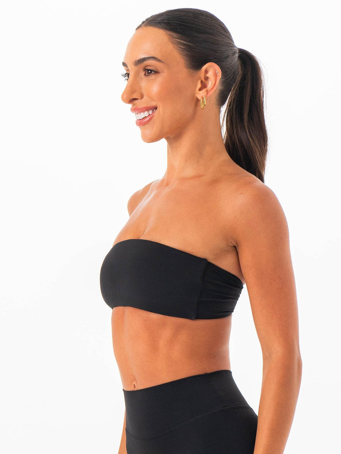 NKD Twist Bandeau - Black Clothing Ryderwear