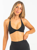 NKD Twist Sports Bra - Black Clothing Ryderwear