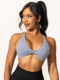 NKD Twist Sports Bra - Denim Blue Clothing Ryderwear