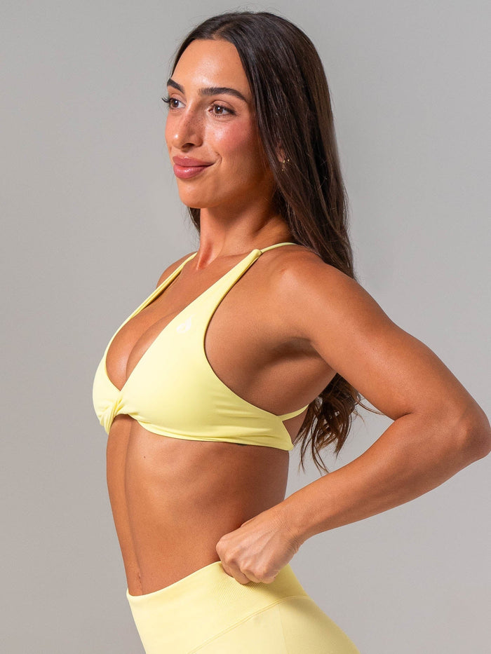 NKD Twist Sports Bra - Lemon Lime Clothing Ryderwear