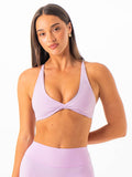 NKD Twist Sports Bra - Lilac Clothing Ryderwear