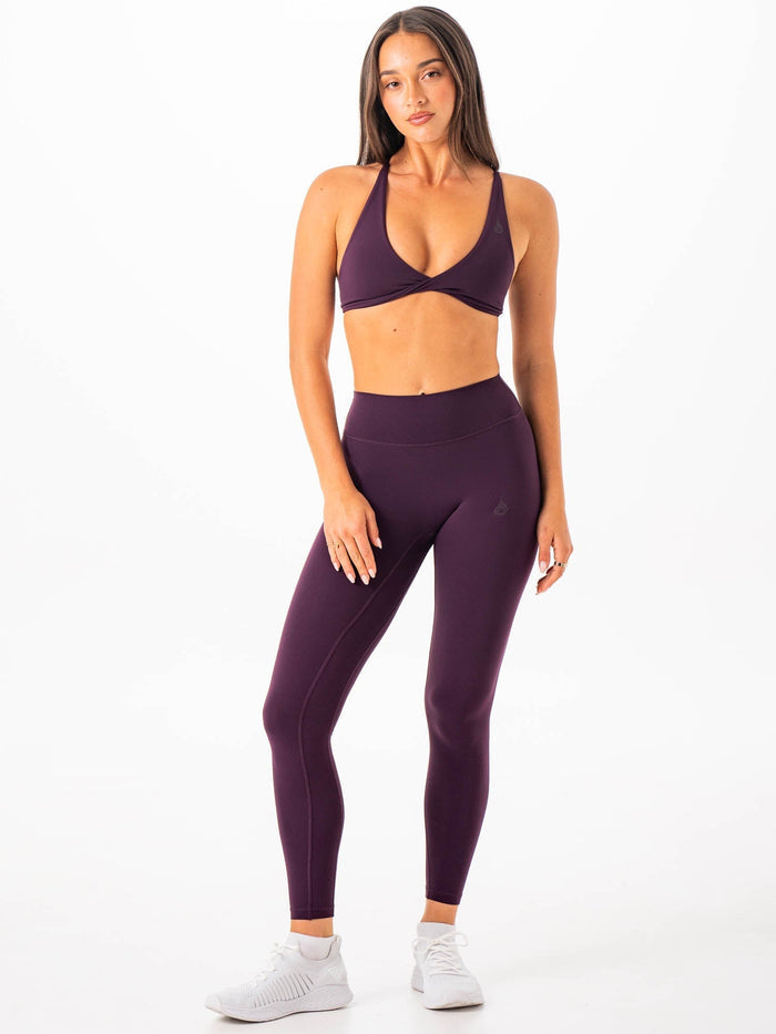 NKD Twist Sports Bra - Merlot Clothing Ryderwear