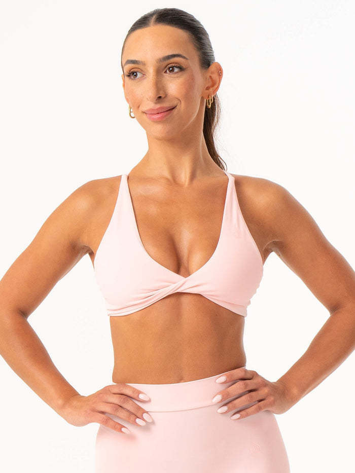 NKD Twist Sports Bra - Pink Musk Clothing Ryderwear Staging AU