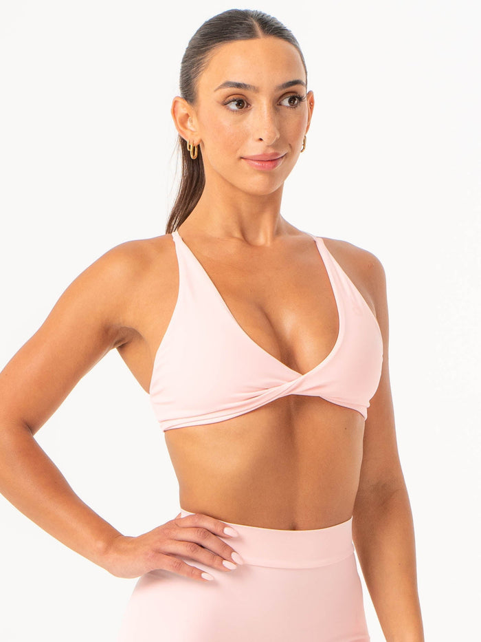 NKD Twist Sports Bra - Pink Musk Clothing Ryderwear Staging AU