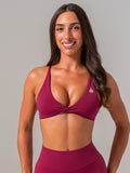 NKD Twist Sports Bra - Wine Clothing Ryderwear