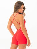 NKD V Scrunch Bodysuit - Watermelon Sugar Clothing Ryderwear