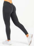 NKD V Scrunch Leggings - Black Clothing Ryderwear