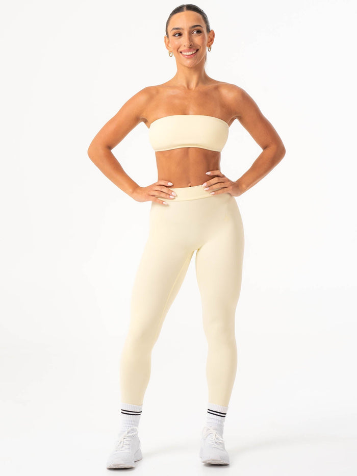 NKD V Scrunch Leggings - Lemon Drop Clothing Ryderwear