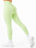 NKD V Scrunch Leggings - Lime Clothing Ryderwear