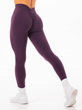 NKD V Scrunch Leggings - Merlot Clothing Ryderwear