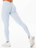 NKD V Scrunch Leggings - Sky Blue Clothing Ryderwear