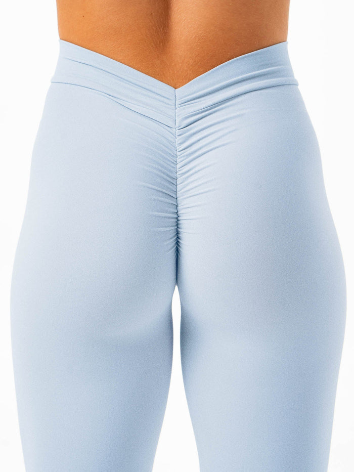 NKD V Scrunch Leggings - Sky Blue Clothing Ryderwear