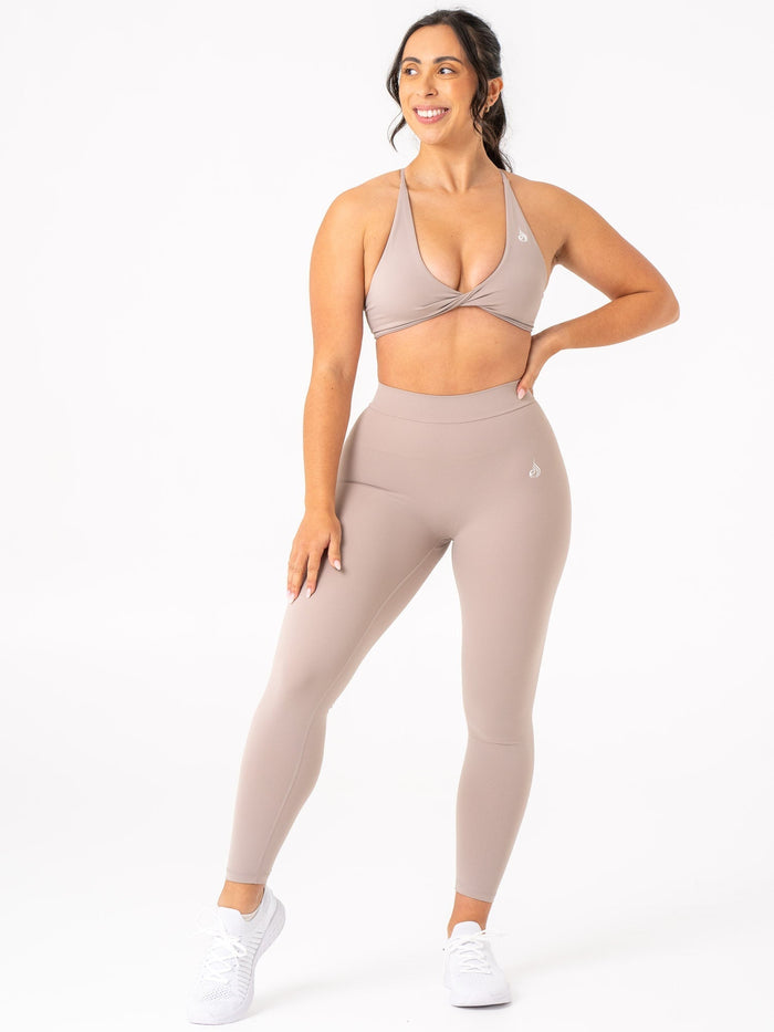 NKD V Scrunch Leggings - Taupe Clothing Ryderwear