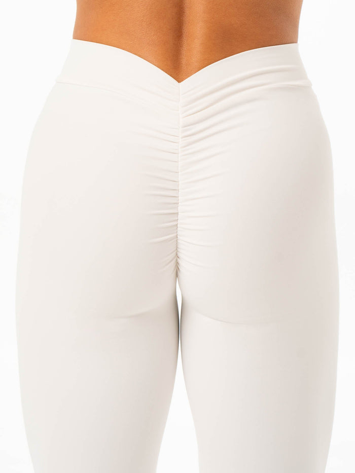 NKD V Scrunch Leggings - Vanilla Clothing Ryderwear