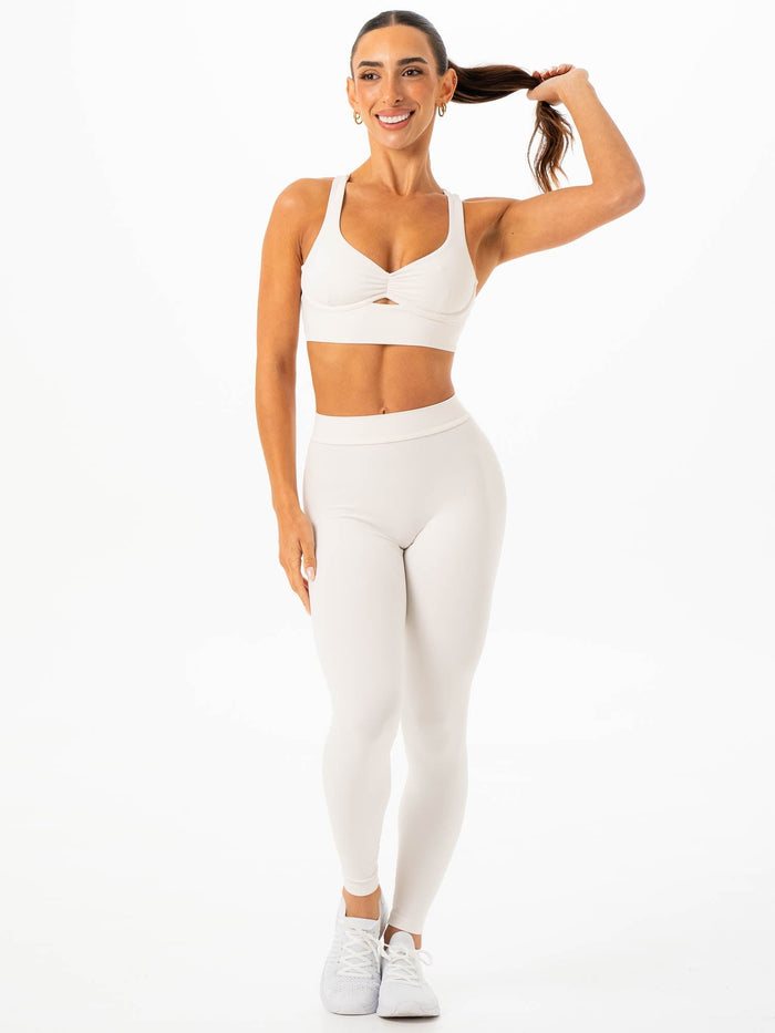 NKD V Scrunch Leggings - Vanilla Clothing Ryderwear